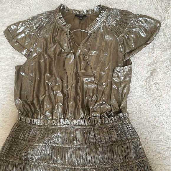Beautiful sliver/gold dress size M By current air - Picture 3 of 3